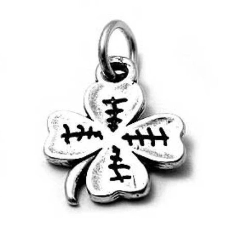 Four Leaf Clover Charm. Sterling Silver